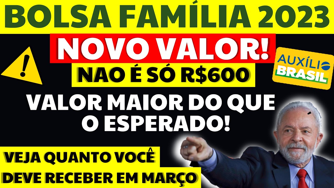 🚨 SAIU DATA do NOVO BOLSA FAMÍLIA com VALORES MAIORES! NOVO VALOR AUXÍLIO BRASIL