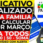 BOLSA FAMÍLIA MARÇO: atualizar aplicativo + como calcular valor