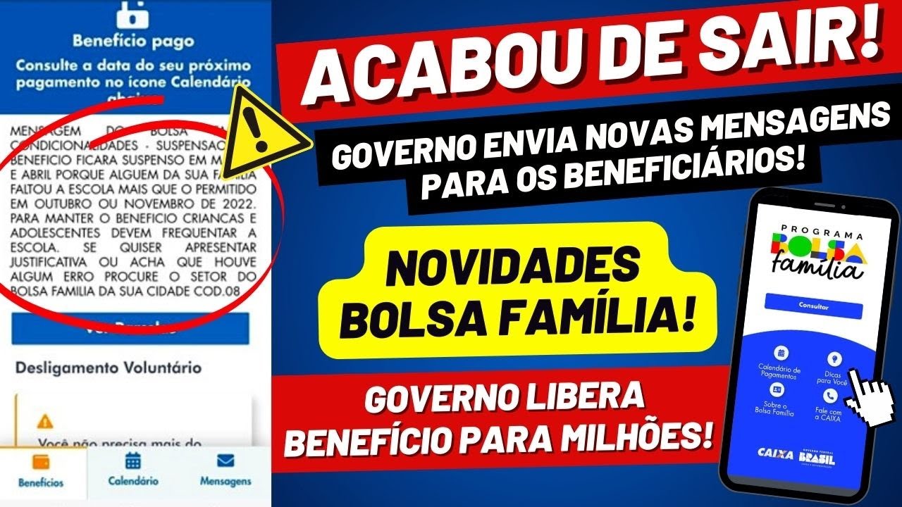 🚨 ACABOU DE SAIR! NOVAS MENSAGENS no APP do AUXÍLIO BRASIL – BOLSA FAMÍLIA BLOQUEADO PARA MILHÕES!