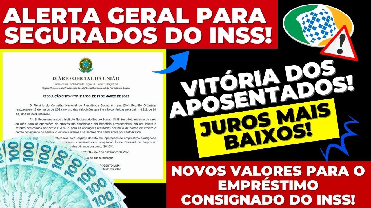 🚨URGENTE! VITÓRIA dos APOSENTADOS: Juros MAIS BAIXOS no EMPRÉSTIMO CONSIGNADO DO INSS – LULA DECIDE!