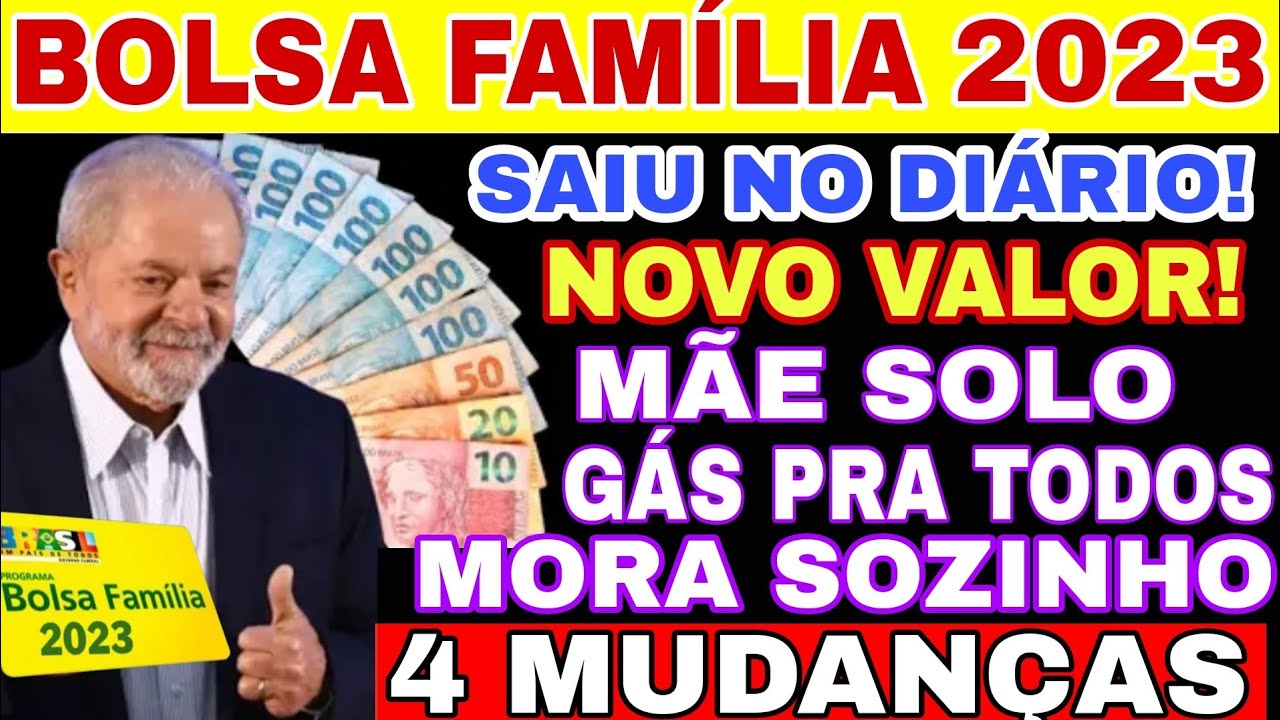 🎉PODE COMEMORAR! SAIU NO DIÁRIO HOJE 17/03! LULA MUDOU AS REGRAS DO BOLSA FAMÍLIA MÃE SÓLO GÁS P TOD