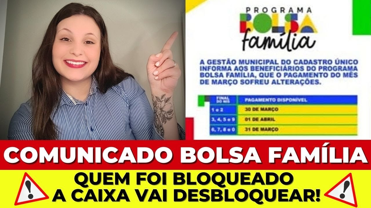 MELHOR NOTÍCIA do ANO pra quem recebe BOLSA FAMÍLIA: CAIXA INFORMA QUE VAI DESBLOQUEAR OS PAGAMENTOS