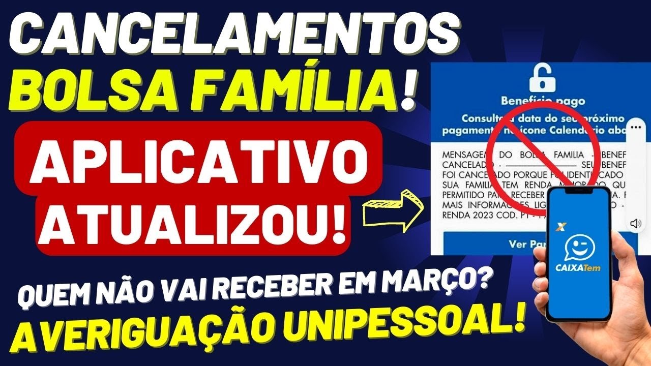 🚨 ATUALIZOU APLICATIVO Auxílio Brasil! CANCELAMENTOS BOLSA FAMÍLIA: Quem NÃO vai receber em MARÇO?