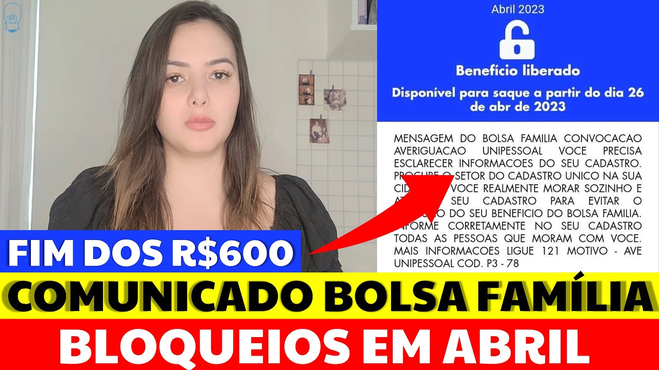 A CASA CAIU! BOLSA FAMÍLIA BLOQUEADO ESSA SEMANA – CONFIRMADO NO APLICATIVO NOVOS BLOQUEIOS em ABRIL