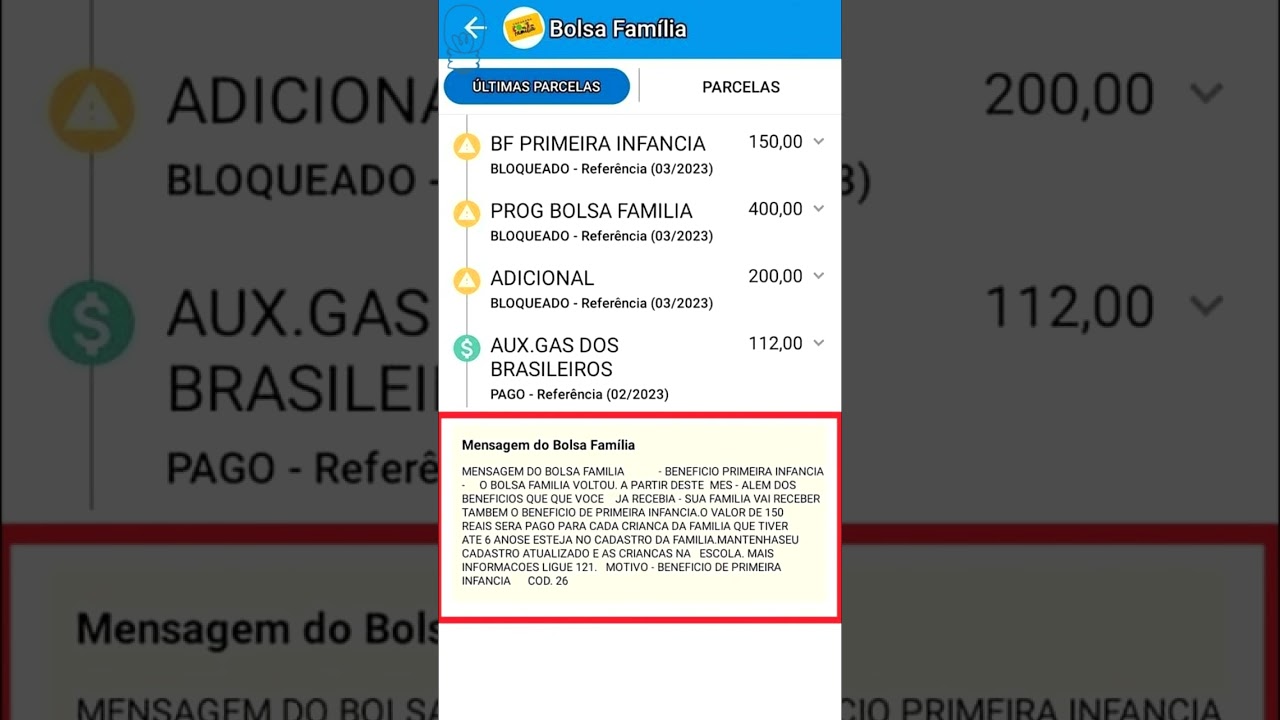 🚨03/04 BOLSA FAMÍLIA BLOQUEADO: MENSAGEM SUMIU DO APLICATIVO DO AUXÍLIO BRASIL - O QUE SIGNIFICA?