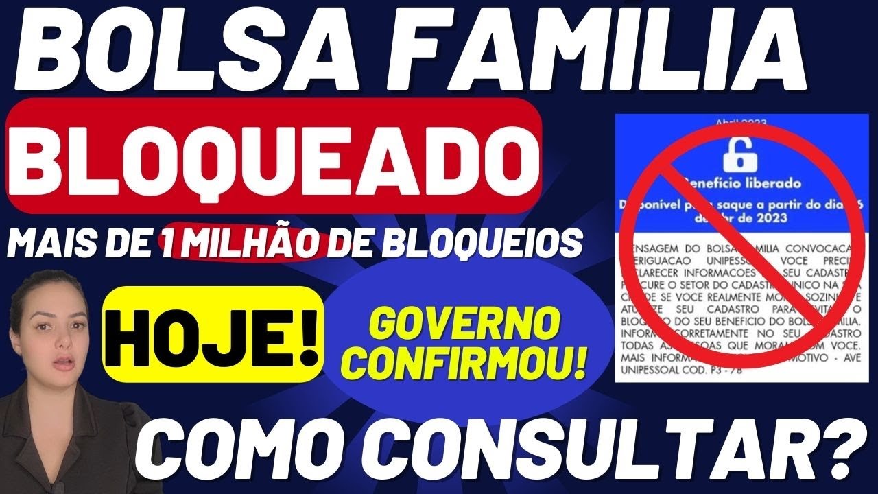 🚫 BOLSA FAMÍLIA BLOQUEADO! GOVERNO CONFIRMA Mais de 1 MILHÃO de BLOQUEIOS HOJE! SAIBA COMO CONSULTAR