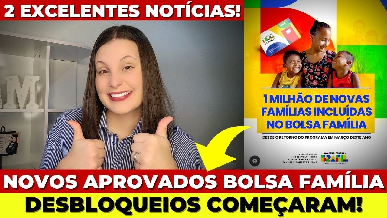 🚨2 BOAS NOTÍCIAS! SAIU a LISTA de NOVOS APROVADOS do BOLSA FAMÍLIA + BLOQUEADOS VOLTAM A RECEBER!