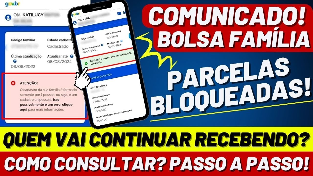 🚫 BLOQUEIOS no BOLSA FAMÍLIA: Como CONSULTAR se VOU CONTINUAR RECEBENDO o benefício? PASSO a PASSO!